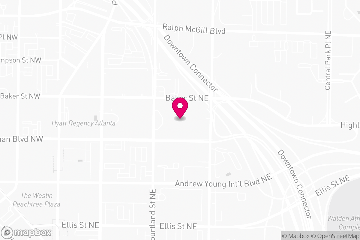 Map of Hilton Atlanta