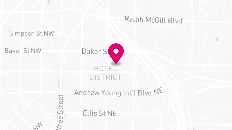 Map of Hilton Atlanta
